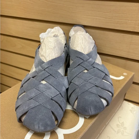 Earth Suede Blue Sandals - Picture 3 of 5